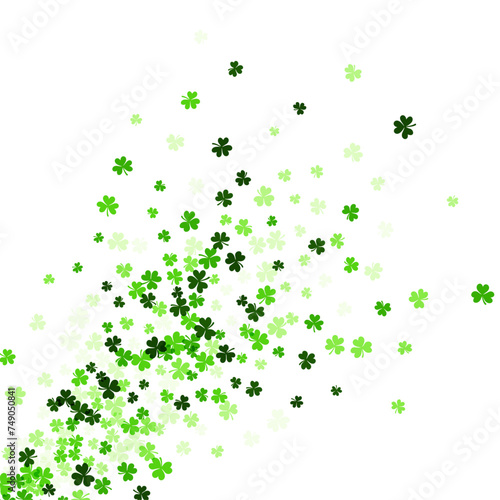 Three leaf clover confetti cascade