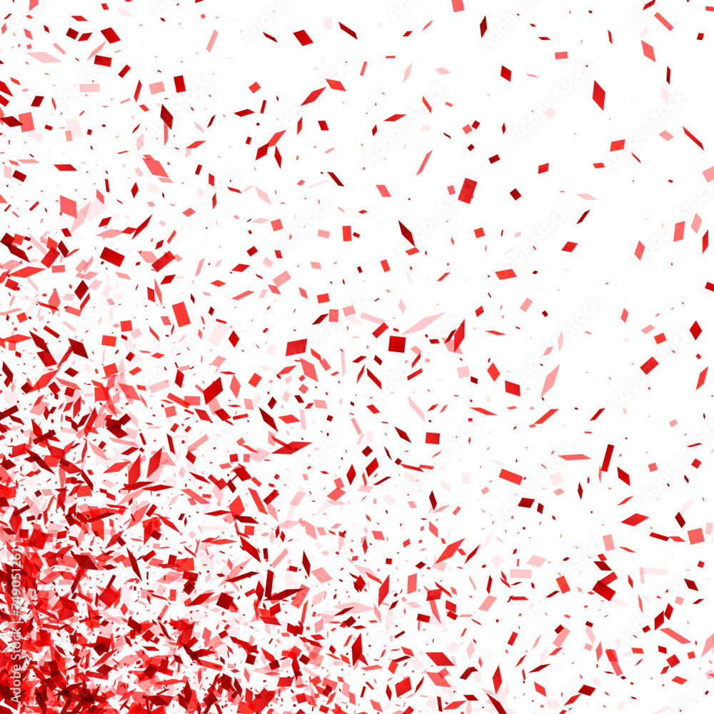 Obraz premium Crimson Confetti Cascade