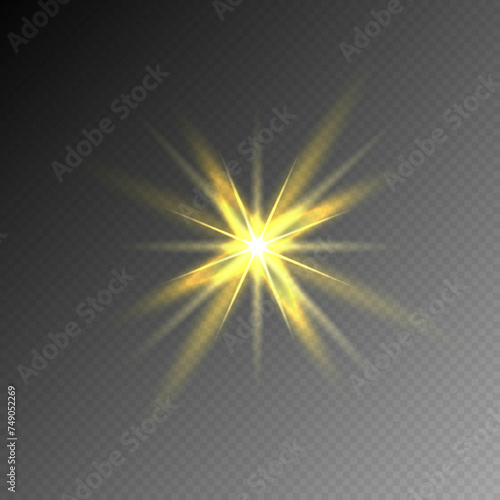 Vector transparent sunlight special lens flare light effect