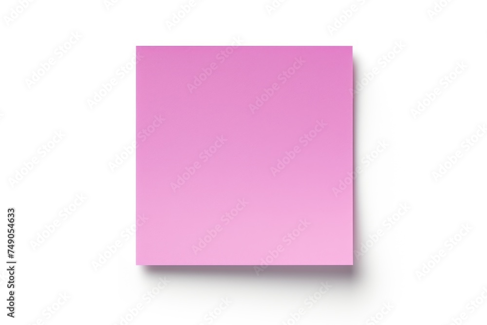 Mauve blank post it sticky note isolated on white background