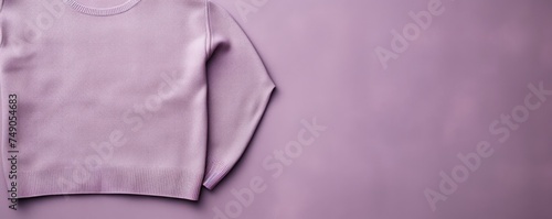 Mauve blank sweater without folds flat lay isolated on gray modern seamless background  © GalleryGlider