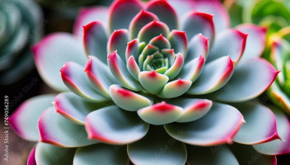 Vibrant succulent bloom, a botanical beauty Vibrant succulent bloom, a botanical beauty