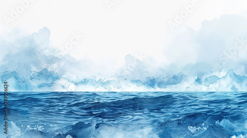 World Water Day concept with world in clean water drop on and fresh blue water ripples design Trendy abstract nature background. Water waves with copy space.