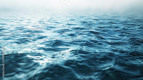 World Water Day concept with world in clean water drop on and fresh blue water ripples design,Trendy abstract nature background. Water waves with copy space.