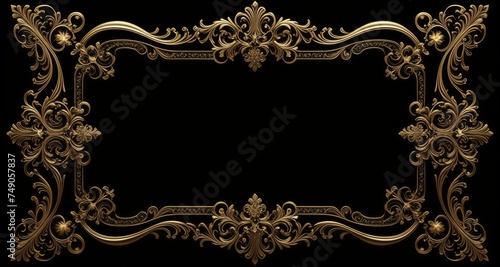  Elegant golden frame, perfect for a portrait or advertisement