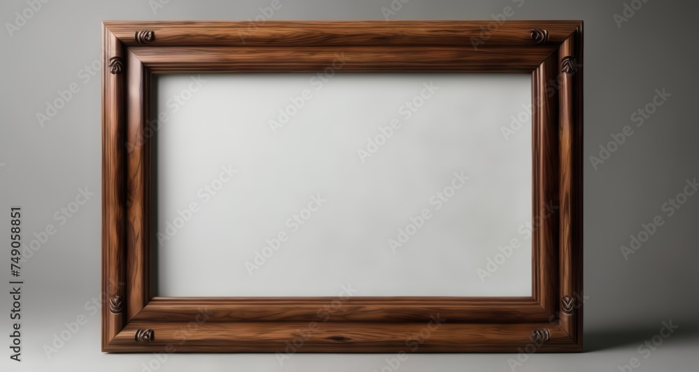 Elegant wooden frame, perfect for a blank canvas Elegant wooden frame, perfect for a blank canvas