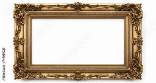  Golden frame, empty canvas, endless possibilities