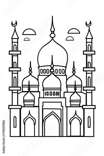 Mosque coloring page