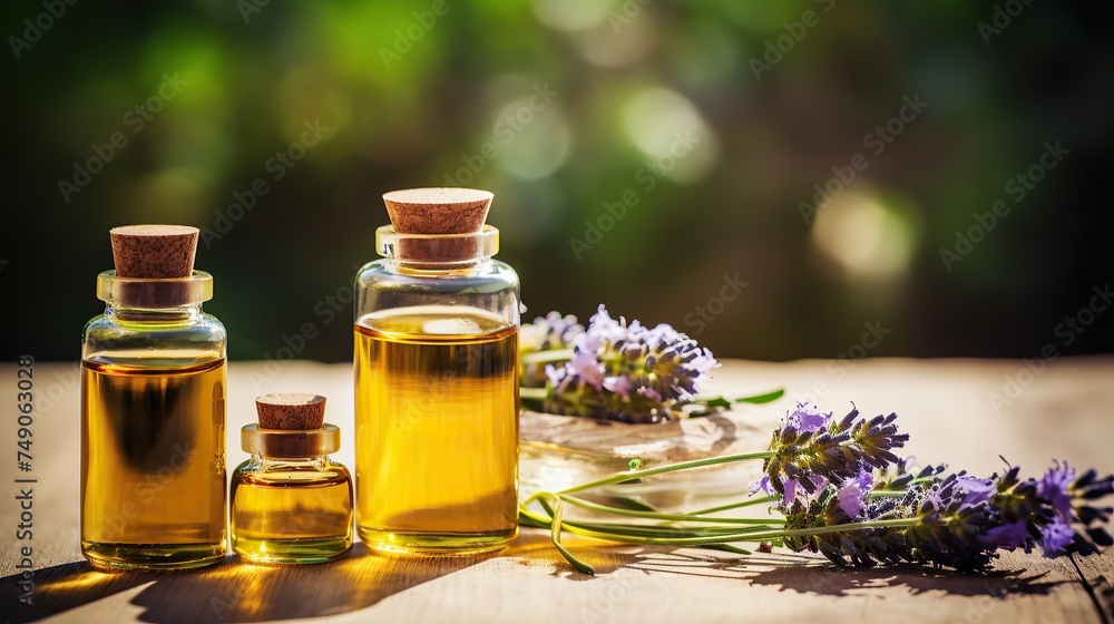 Bottle of essential oil or medicinal plant infusion. Alternative medicine. Bottle of essential oil or medicinal plant infusion. Alternative medicine.