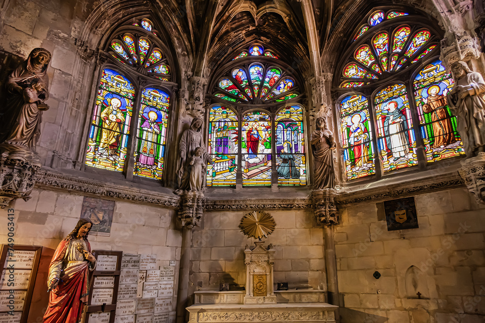 Interior of Saint Jacques Church of Dieppe (Eglise SaintJacques) dates