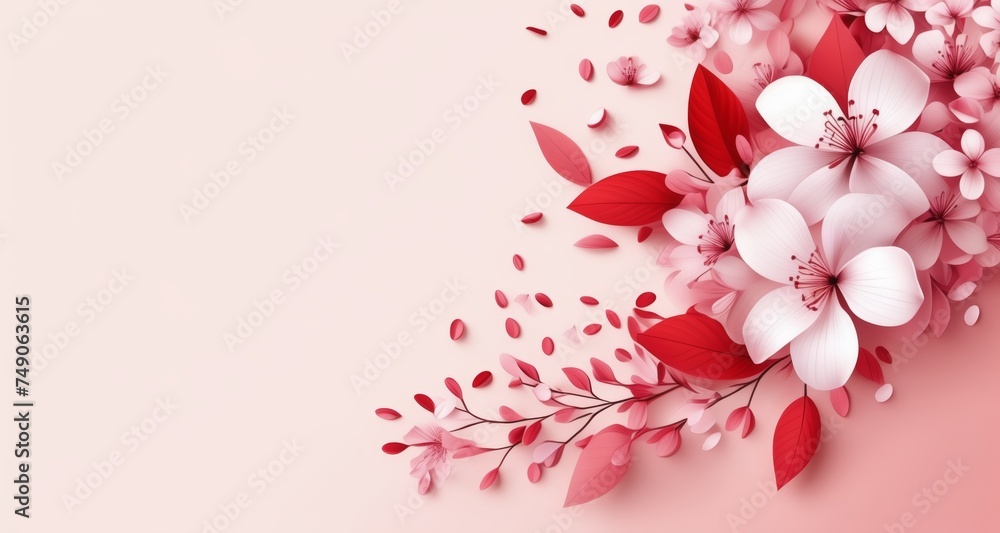 Fototapeta premium Elegant blossoms in soft hues, perfect for spring inspiration