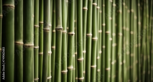  Bamboo forest in close-up  showcasing the unique structure of bamboo stalks