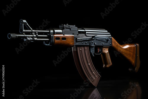 Gritty and Detailed Representation of the Classic AK-47 Assault Rifle, Highlighting Functionality and Form