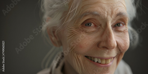 old lady with wrinkles, generative AI