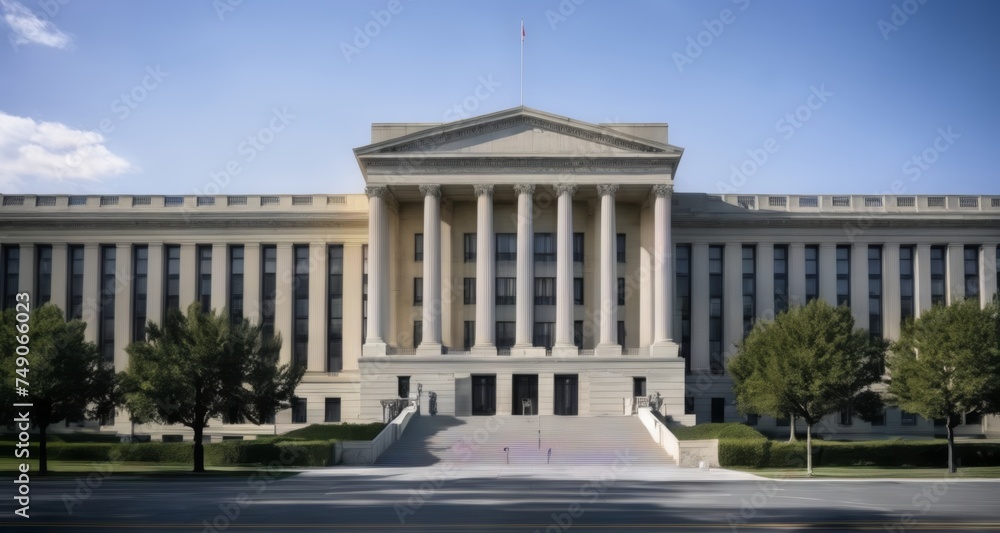  Elegant classical architecture under a clear sky