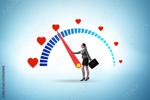 Love meter concept for valentines day
