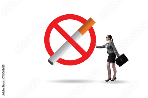 Anti smoking concept with antismoking logo