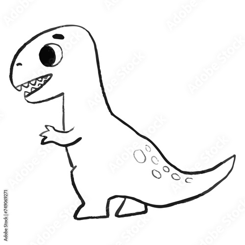 Cute Dinosaur Doodle Element