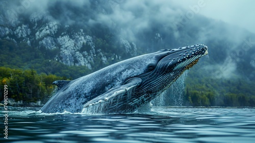 jumping humpback whale © Borel