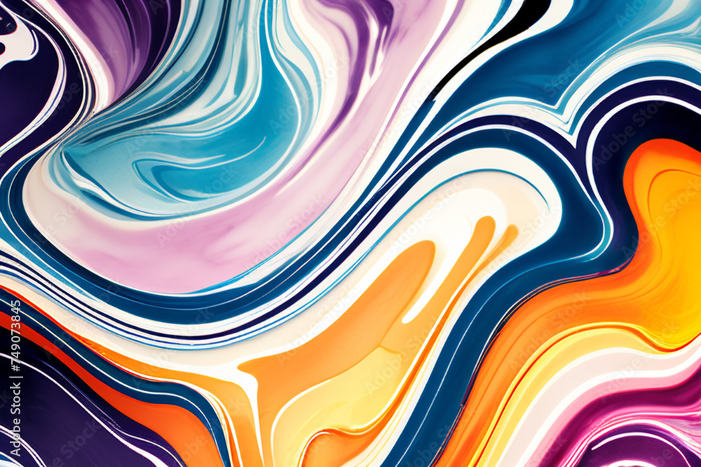 Closeup of abstract watercolor paint background texture with liquid fluid marbled paper texture banner texture. Generative AI (생성형 AI) Closeup of abstract watercolor paint background texture with liquid fluid marbled paper texture banner texture. Generative AI (생성형 AI)