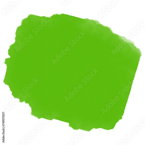 Green watercolor stain png