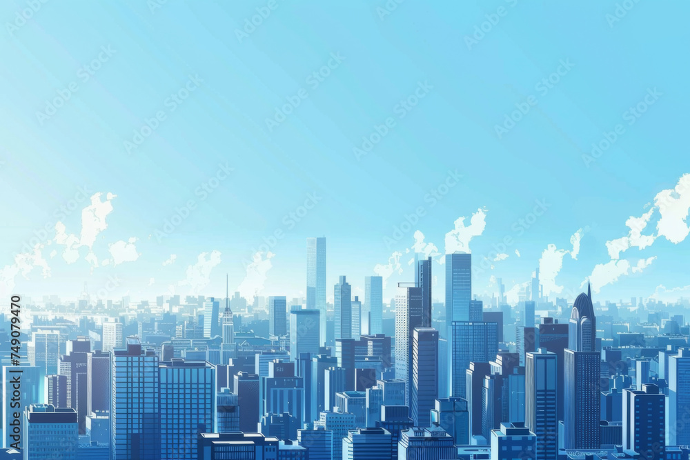 Big modern city in the afternoon. Big modern city in the afternoon.