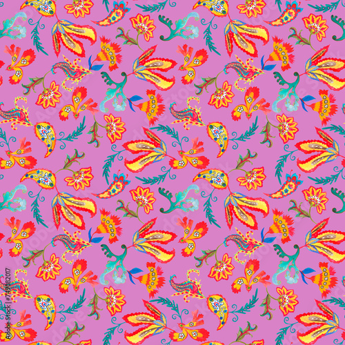 Digital Pattern in Repeat (rapport), Resolution 300 DPI, ideal for fashion, decoration, wallpaper and stationery.