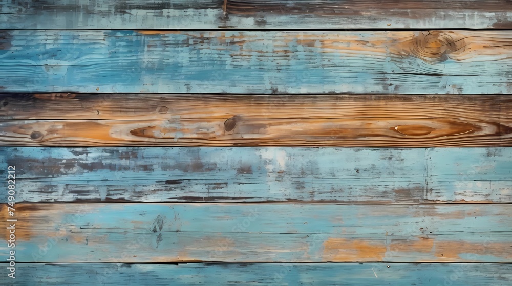 Old painted wood wall - texture or background, Generative AI illustrations