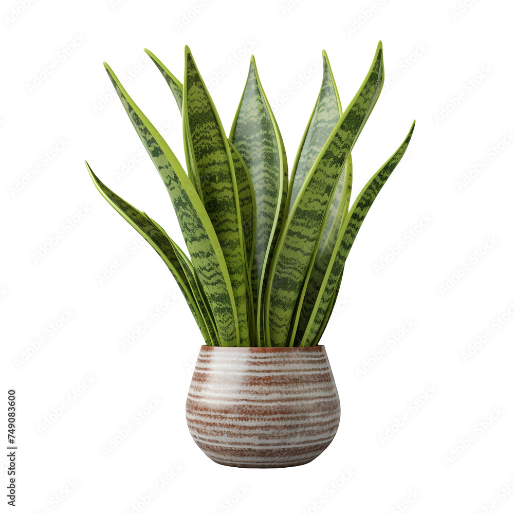 Snake Plant Sansevieria Trifasciata isolated on transparent background Snake Plant Sansevieria Trifasciata isolated on transparent background
