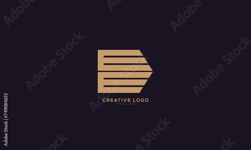 EE Abstract initial monogram letter alphabet logo design