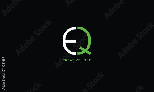 EQ Abstract initial monogram letter alphabet logo design