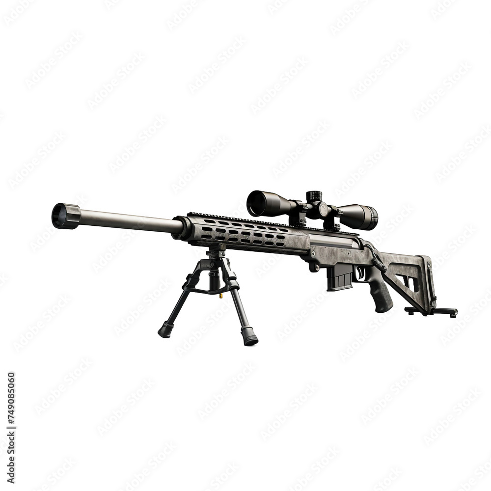 Sniper rifle isolated on transparent background Sniper rifle isolated on transparent background