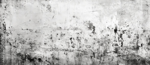 A black and white vintage wall covered in grunge, with visible scratches, stains, and cracks creating a textured surface.