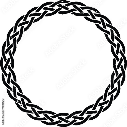 Grunge Celtic Braid Pattern Ring