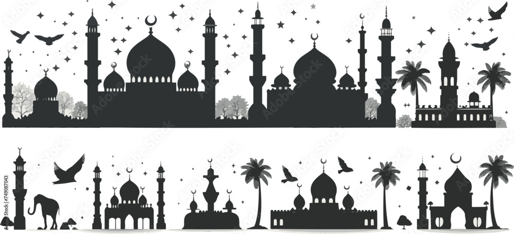Ramadan vector pack: Various illustrations capturing essence of sacred month for graphic projects