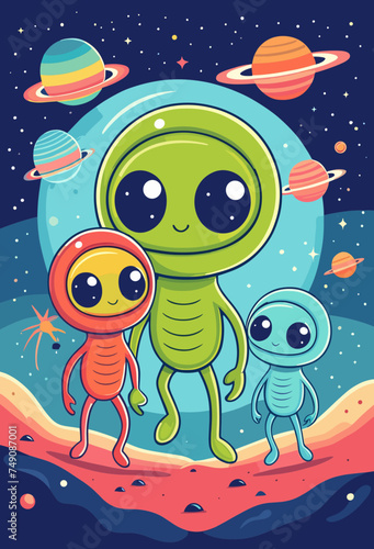 Cartoon alien planet