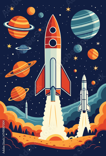 rocket in space