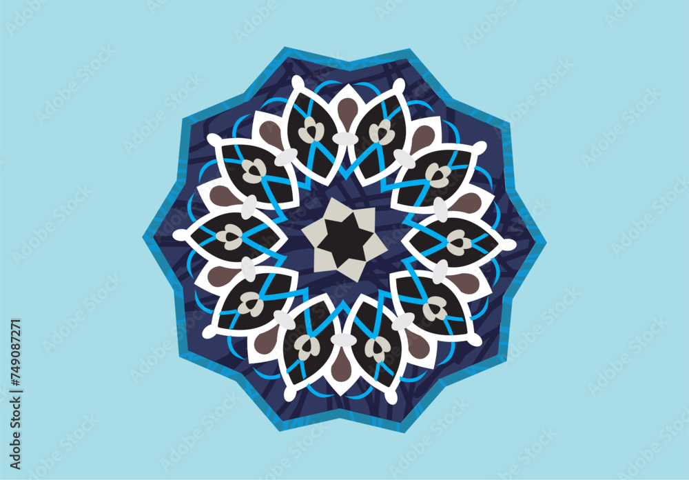Very beautiful, exclusive Islamic floral motifs
