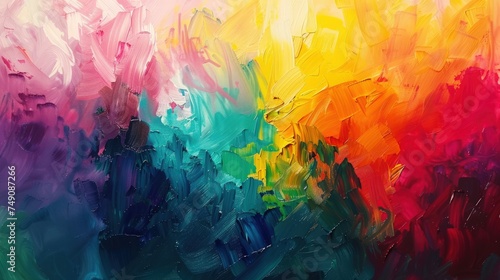 expressionist painting with vibrant colors