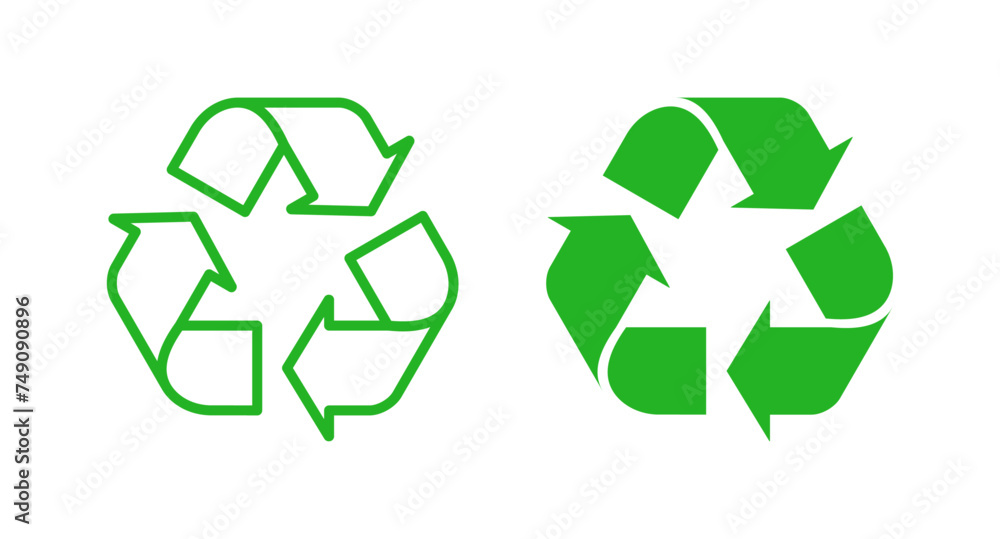 Recycle symbol set Recycle symbol set