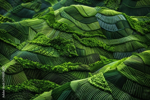 Close Up View of Green Pattern