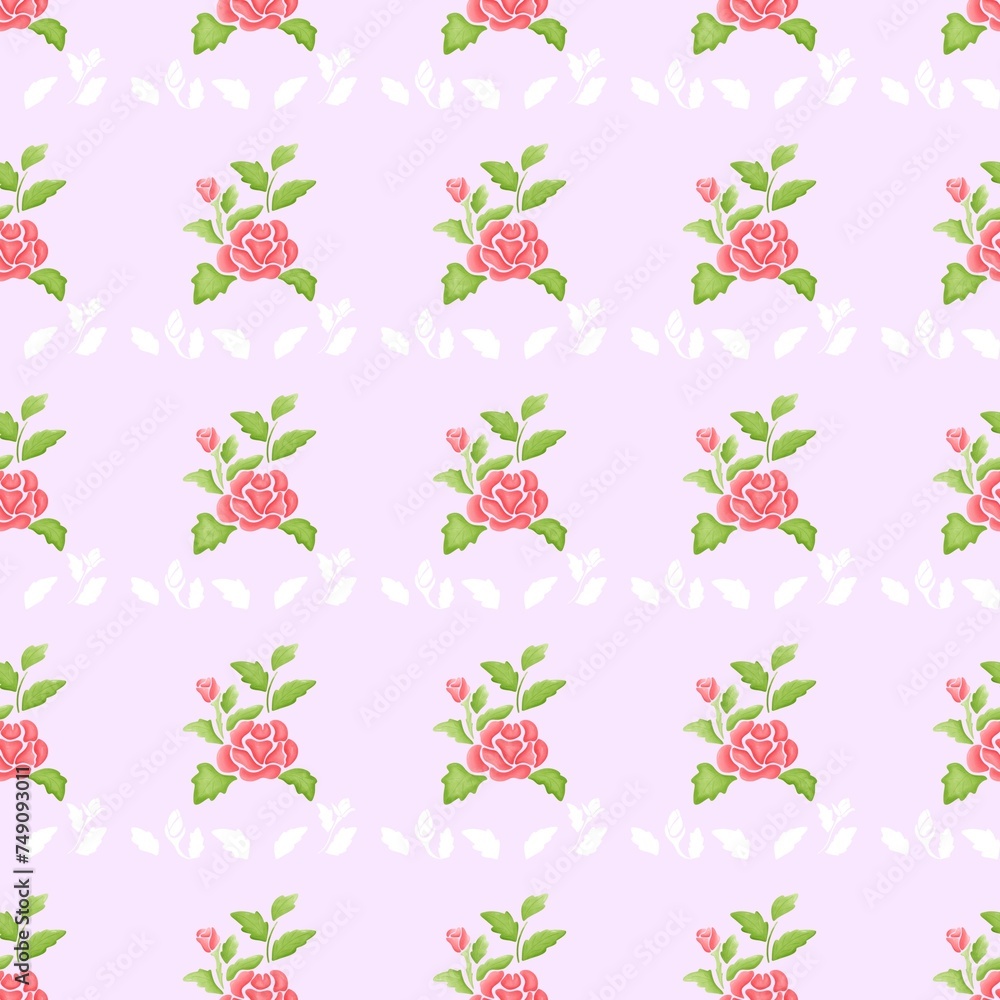 seamless pattern with rose seamless pattern with rose