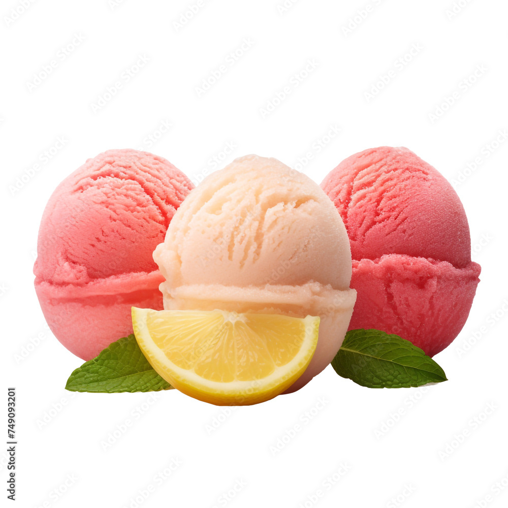 Sorbet isolated on transparent background Sorbet isolated on transparent background