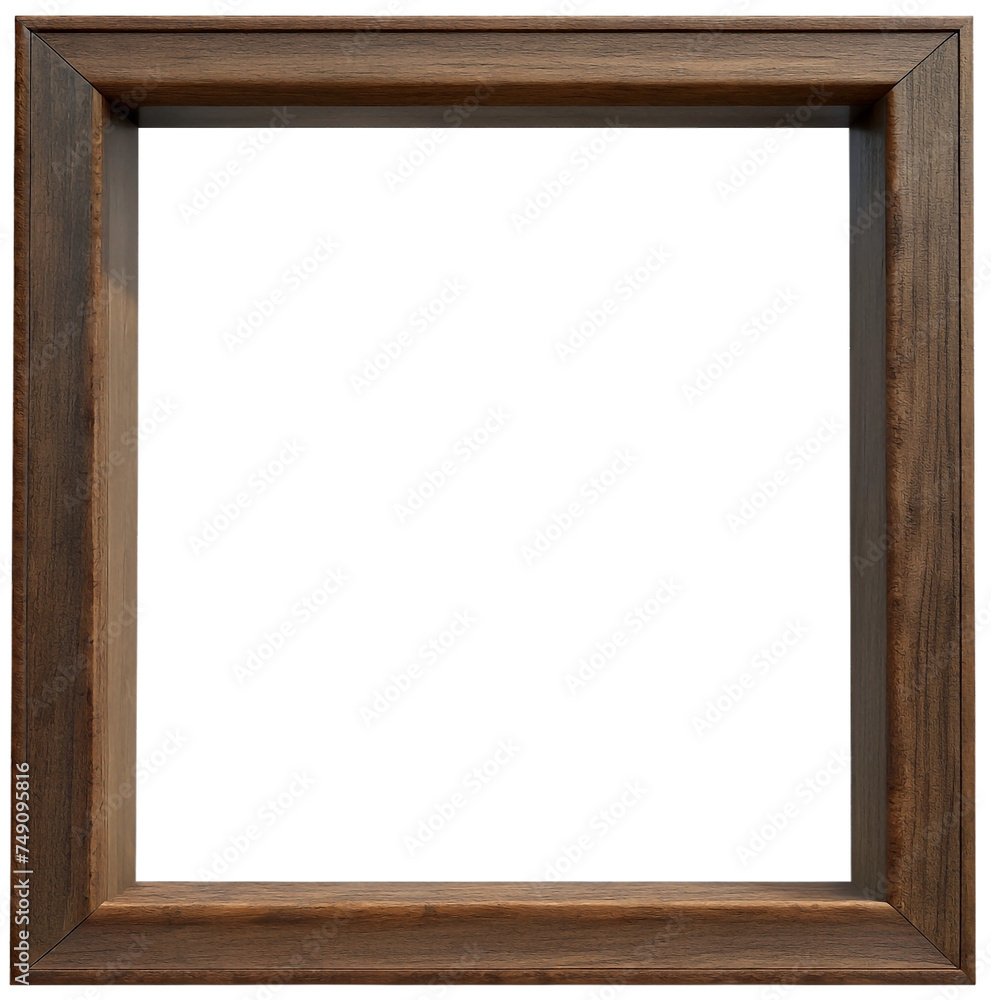Wooden frame isolated on transparent background Wooden frame isolated on transparent background