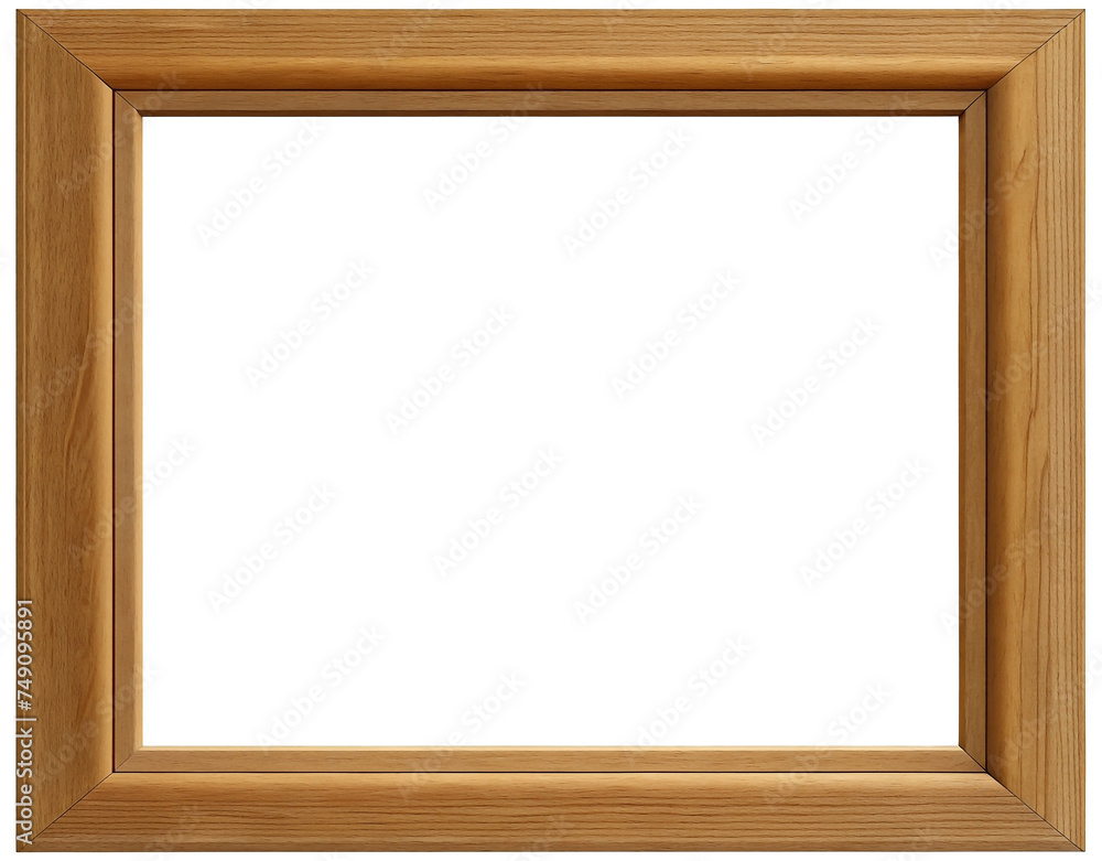 Wooden frame isolated on transparent background Wooden frame isolated on transparent background