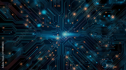 Technological vector background with a circuit board texture.