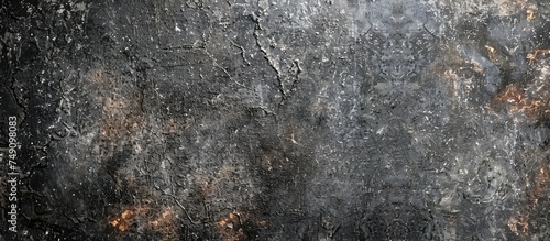 The black and white grungy wall shows signs of distress with a textured surface, creating an aged and dirty appearance.
