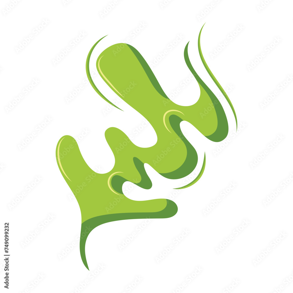 Obraz premium Green Smoke Cloud