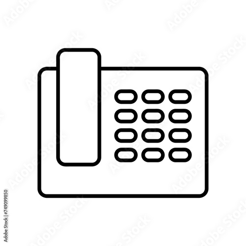 fax vector glyph flat icon simple liner illustration on white background..eps