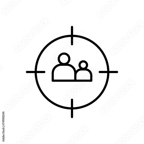 target vector glyph flat icon flat liner vector illustration on white background..eps
